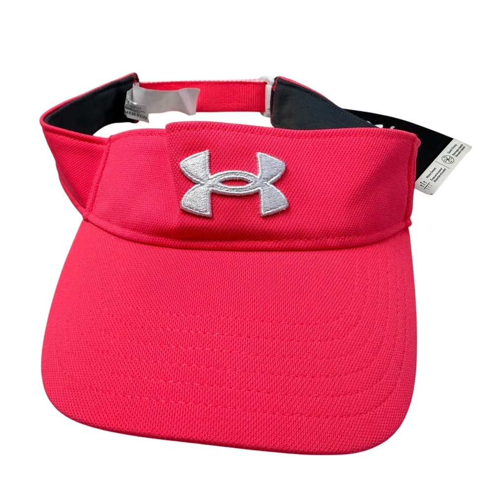 Under Armour Womens Play‎ Up Visor Pink Adjustable Athletic Hat 1376707 NEW